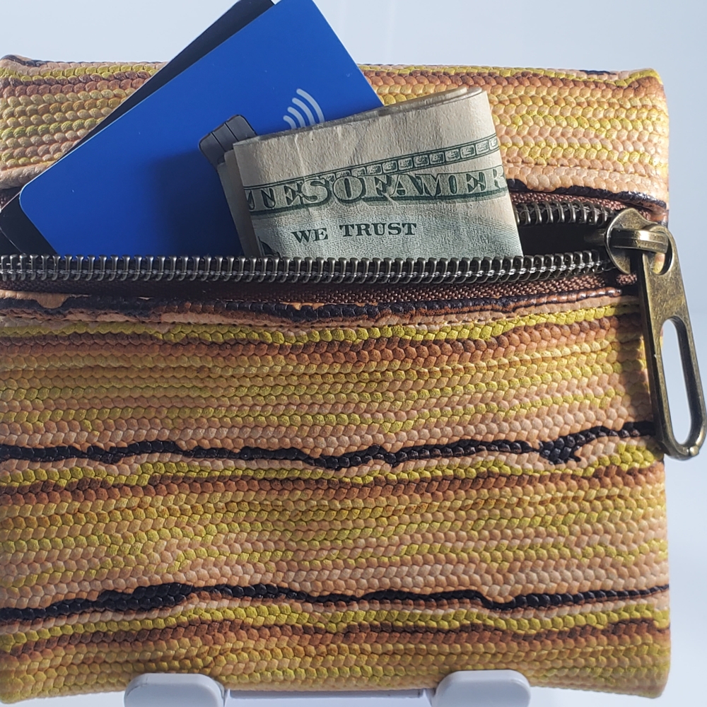 Textured Multicolor Coin Purse - Picture 5 of 9